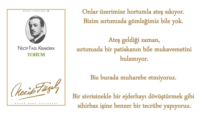 Necip Fazıl'ın Tohum Piyesi