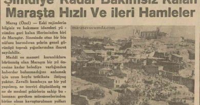 13 Ocak 1936 tarihli Son Posta Gazetesinde Maraş Haberi