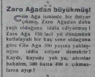22 Nisan 1929 tarihli Cumhuriyet Gazetesi haberinde Cilo Ağa haberi